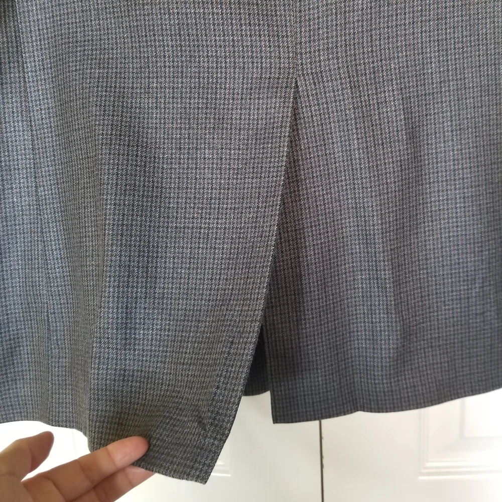 Lauren Ralph Lauren Size 42R Silk Blend Houndstood Plaid Blazer Sport‎ Ja…